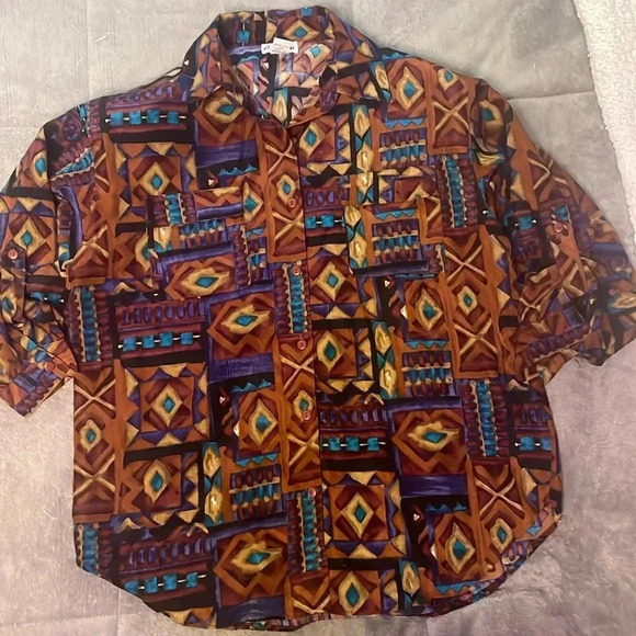 Vintage Caribou rodeo wrestler wear blouse - Picture 1 of 8